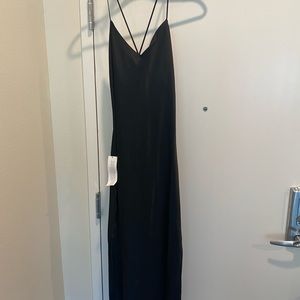 Black Satin topshop maxi dress